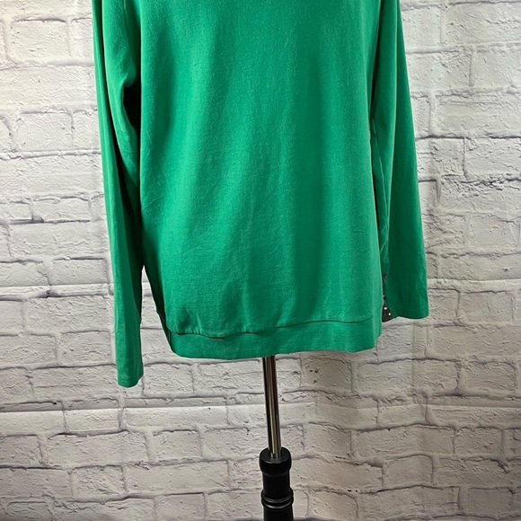 & Green Hoodie with Grey /White Polka Dot sleeve Pads Size XL‎ - Picture 5 of 7